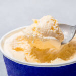 Spoon and cup ice cream